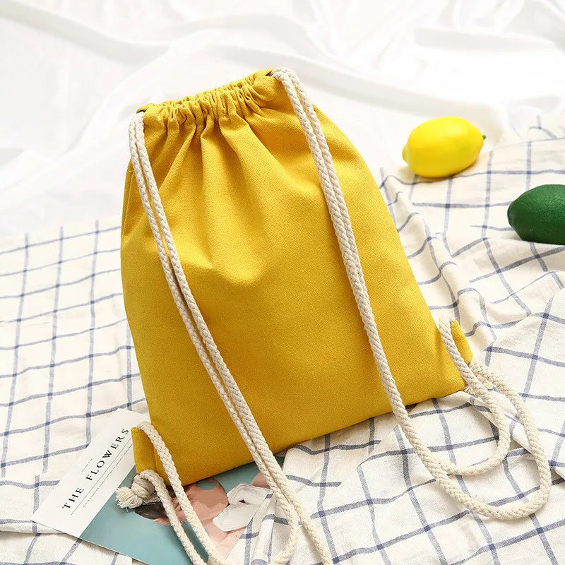 Canvas Drawstring Backpack – Casual Shoulder Bag Women & Men Canvas Backpack Axl
