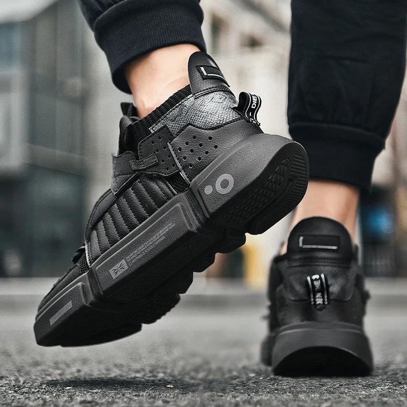 YBQJOO Men's Breathable Mesh Sneakers | Non-Slip Walking Shoes Men's Casual Sneakers Axl black 47