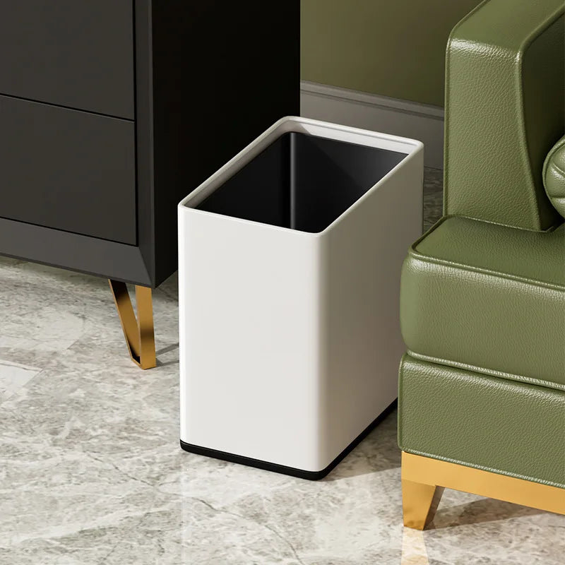 Stainless Steel Trash Can 12L – Modern Open-Top Waste Bin Stainless Waste Bin Axl