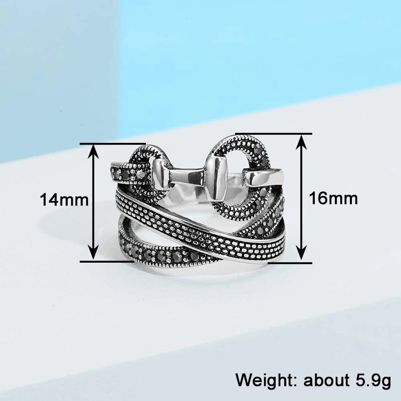Huitan Irregular Knot Cubic Zirconia Ring – Women's Party Jewelry Fashion Ring Axl