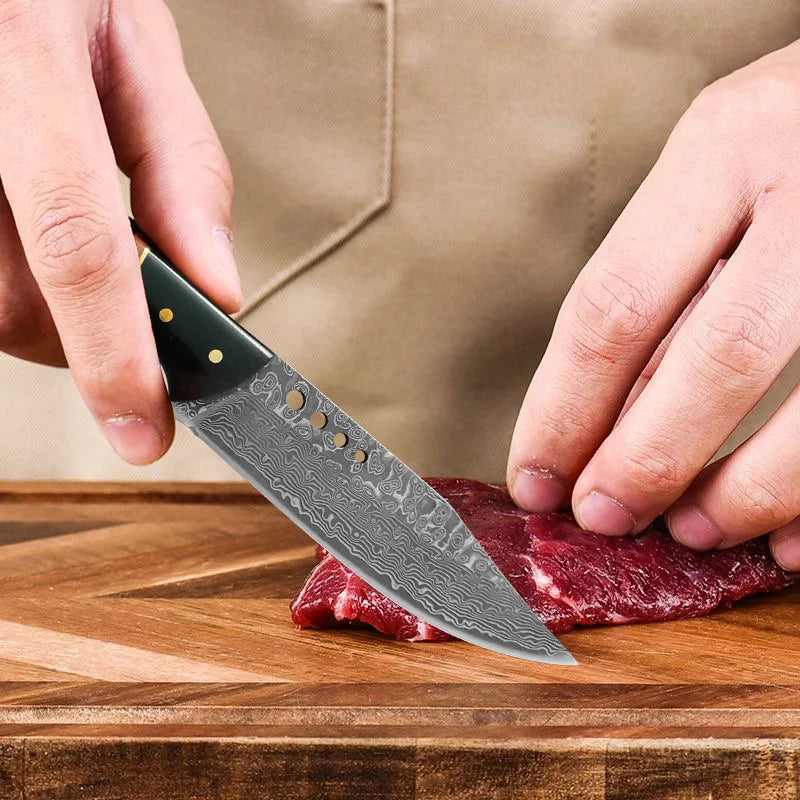 InLeung Damascus Steel Chef Knife – Sharp Wood Handle Damascus Chef Knife Axl