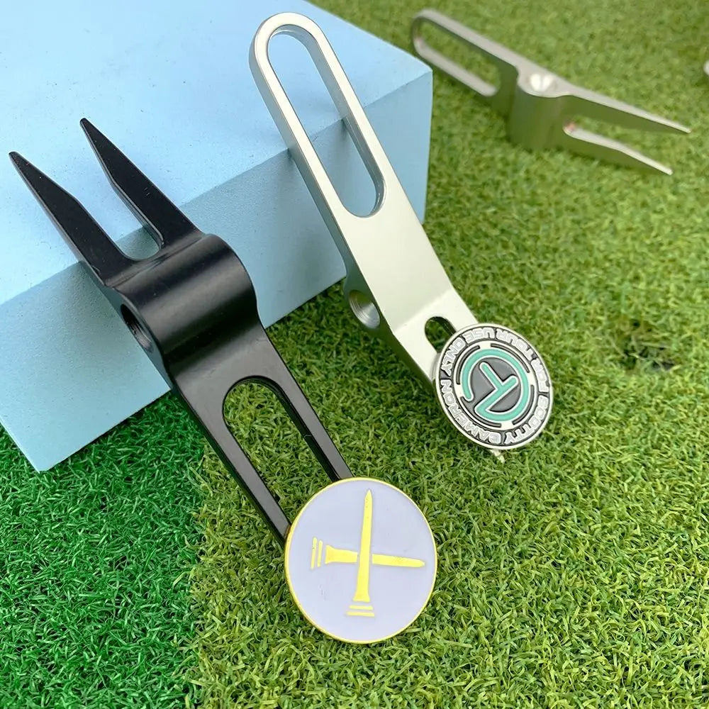 Zinc Alloy Golf Divot Repair Tool – 3-Prong Pitchfork Fork Golf Divot Tool Axl
