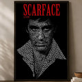 Scarface Movie Poster Self-Stick HD PVC Waterproof Wall Art Wall Art Poster Axl White01 40X50cmNoframe