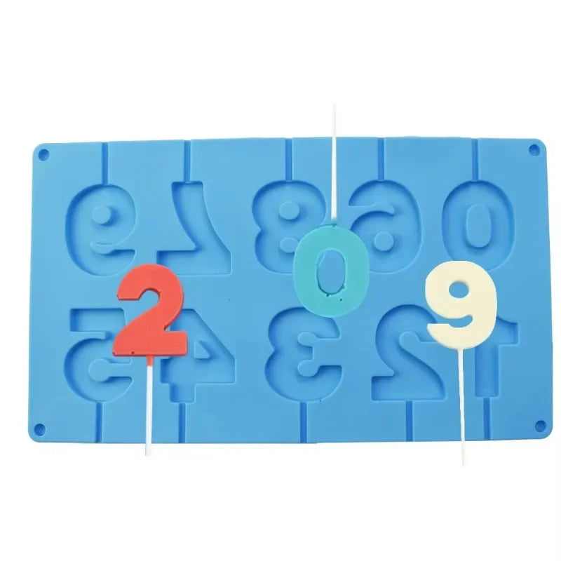 Silicone Number Mold 0–9 | Chocolate, Candy & Cake Baking Silicone Baking Mold Axl