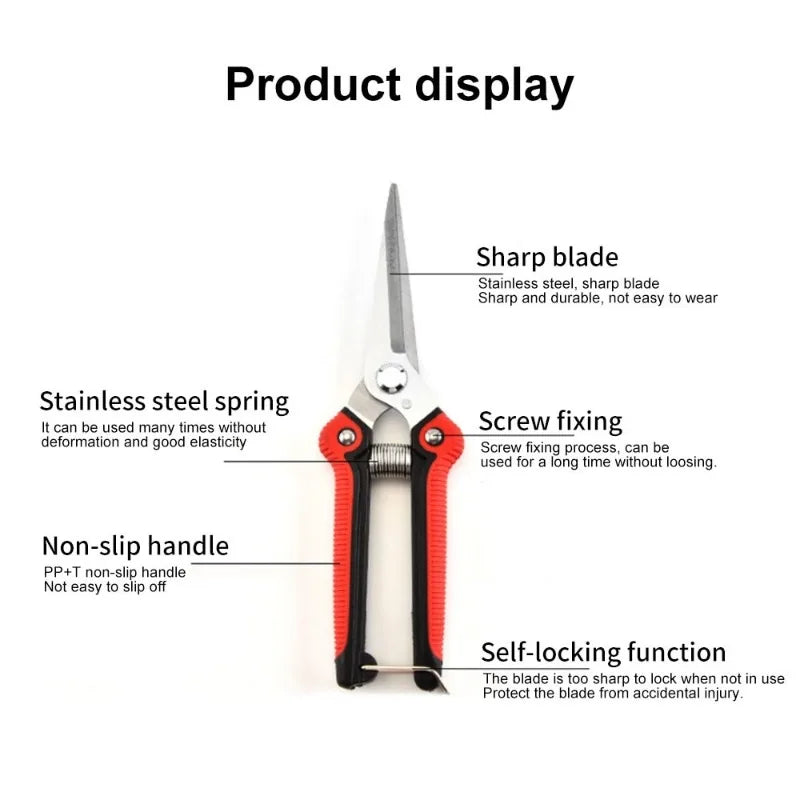 Anti-Slip Stainless Steel Pruning Shears | Garden Cutting Tool Pruning Shears Axl