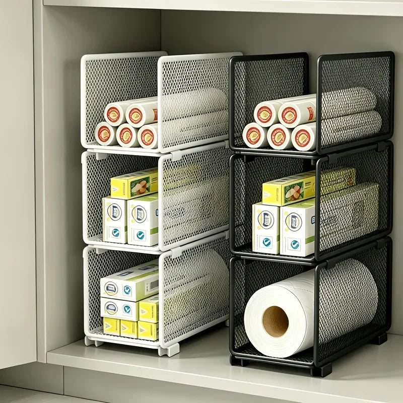 Stackable Kitchen Storage Baskets – Cabinet & Spice Organizer Kitchen Storage Baskets Axl