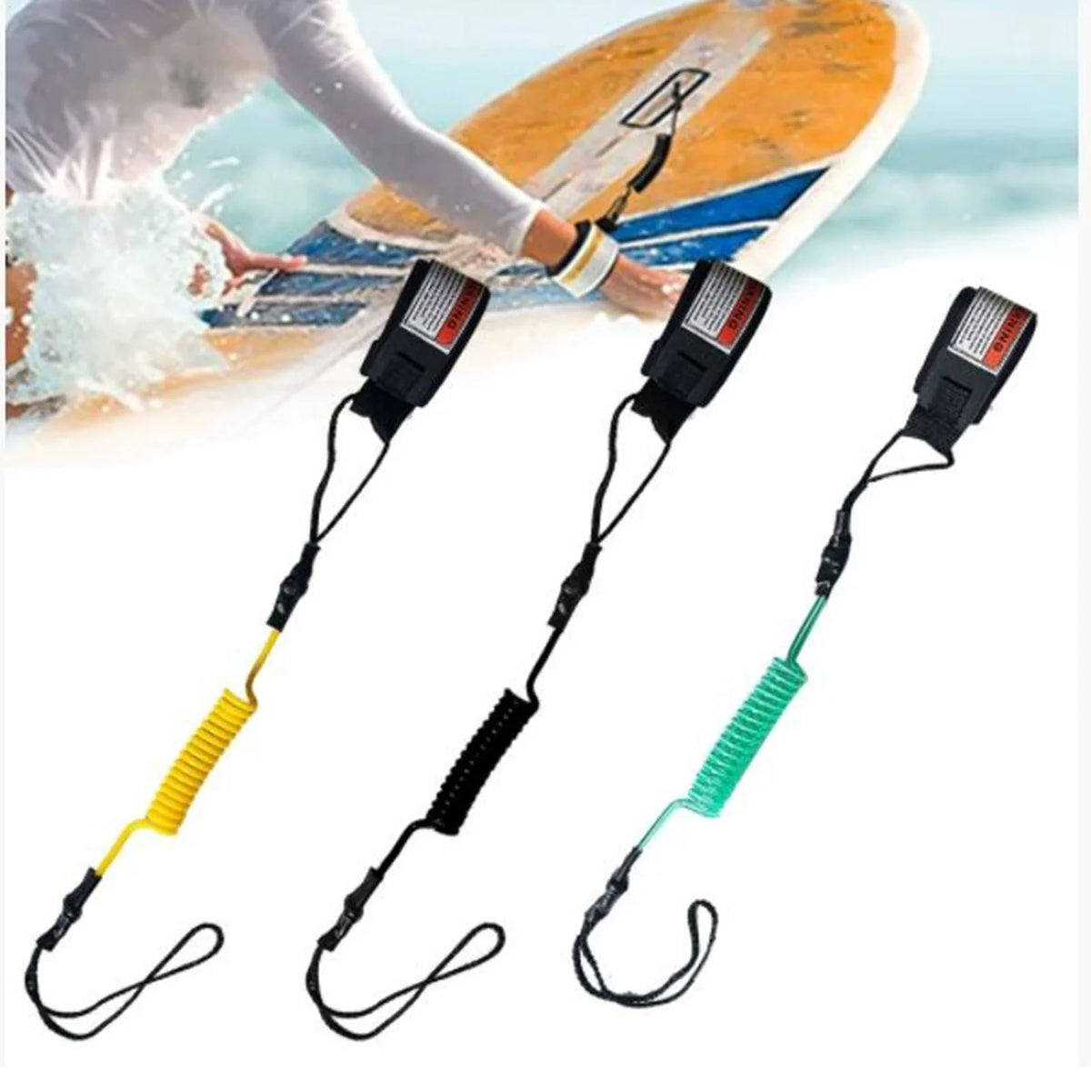 Coiled Bodyboard Leash – TPU Surfboard Safety Wrist Strap Bodyboard Leash Axl