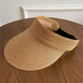 Women's Foldable Wide Brim Straw Sun Hat | UV Protection Women's Sun Hat Axl khaki-1pc