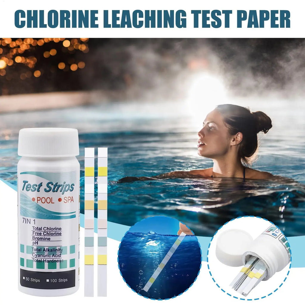 100-Pack 7-in-1 Aquarium Water Test Strips – pH Pool & Spa Kit Water Test Strips Axl