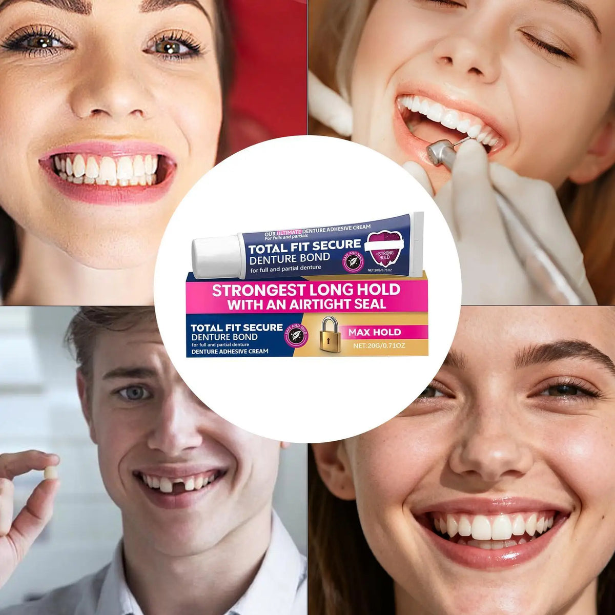 Denture Adhesive Cream – Long-Hold Secure Fit for Partials Denture Adhesive Cream Axl