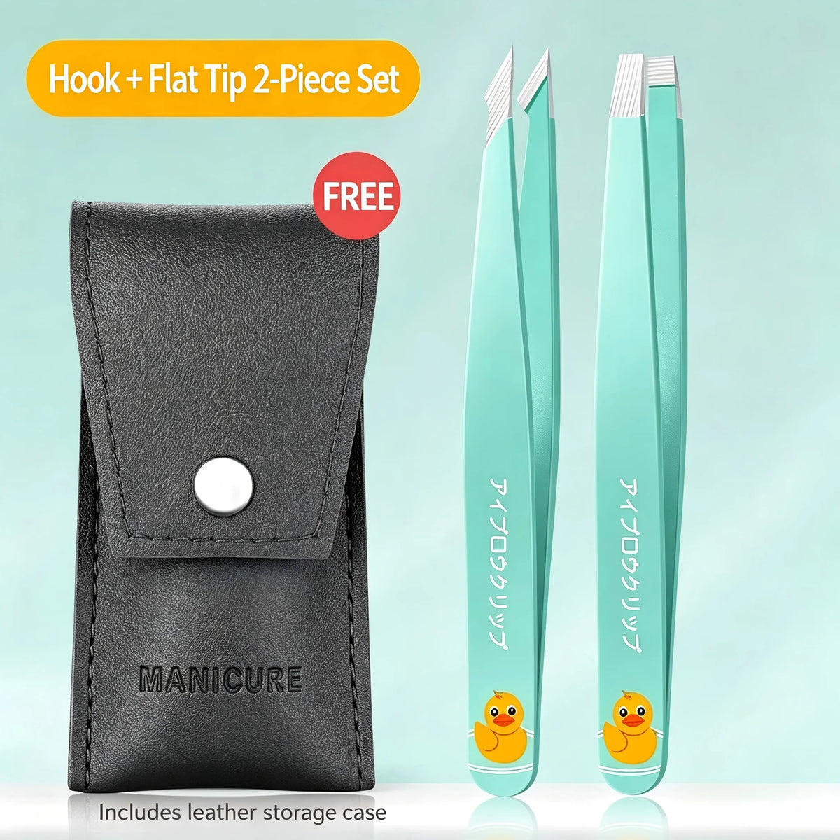 4-Piece Precision Eyebrow Tweezers Set – Stainless Steel Beauty Tool Eyebrow Tweezers Set Axl 2pcs