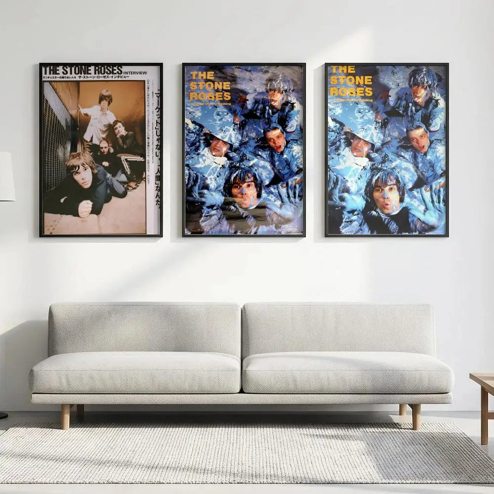 Rolling Stones Roses HD Poster – Waterproof Sticky Wall Art Wall Art Poster Axl