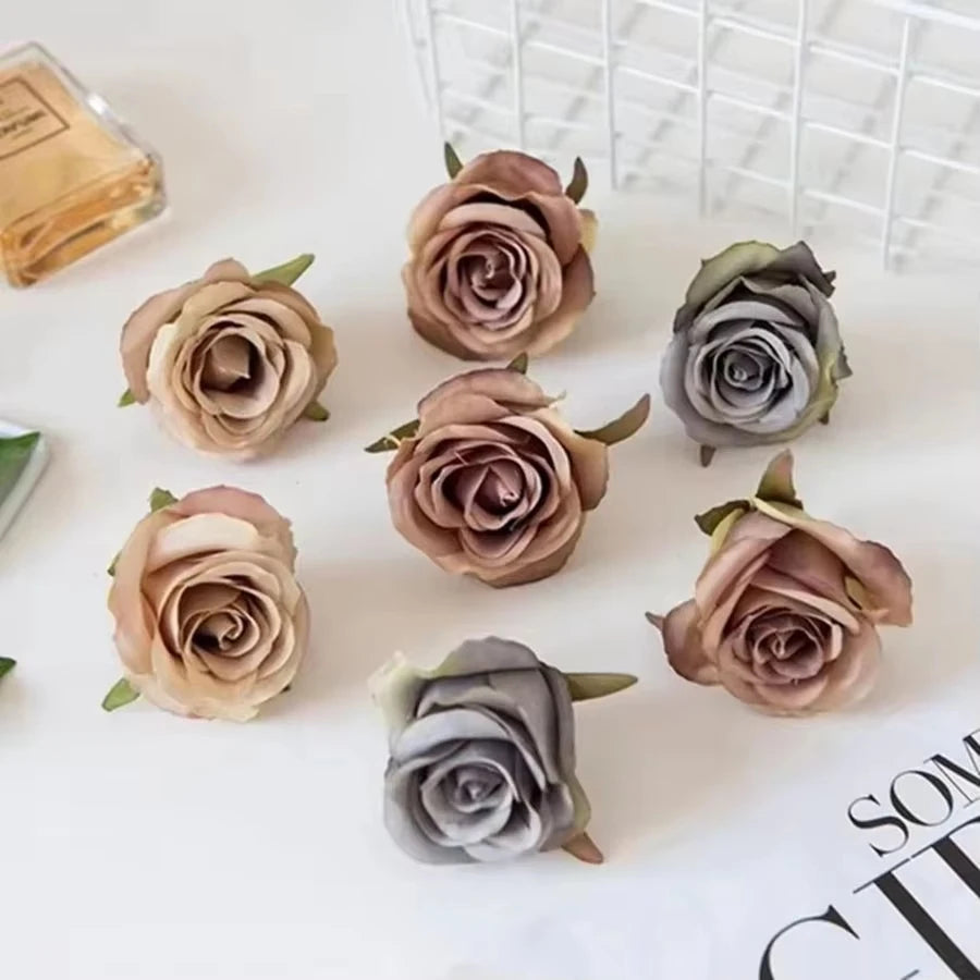 Artificial Silk Rose Flower Heads – 15 or 30 Pcs Wedding Décor Artificial Silk Flowers Axl