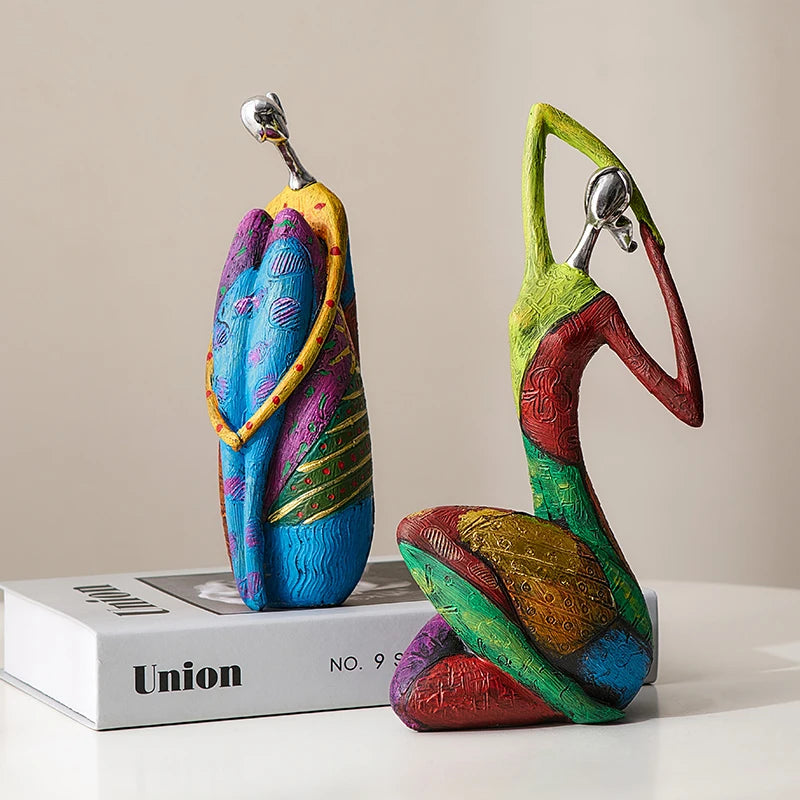 Nordic Abstract Resin Figurine | Luxury Desktop Sculpture Décor Decorative Figurine Axl