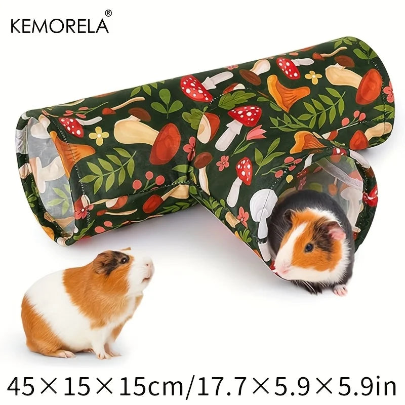 KEMORELA Foldable Guinea Pig Tunnel – Washable Pet Hideout Small Pet Tunnel Axl Green