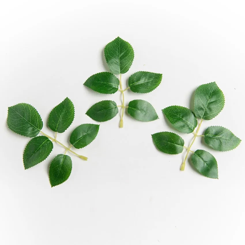 Artificial Silk Rose Leaves 50/100pcs – Wedding & Home Decor Artificial Silk Leaves Axl style 5 50pcs