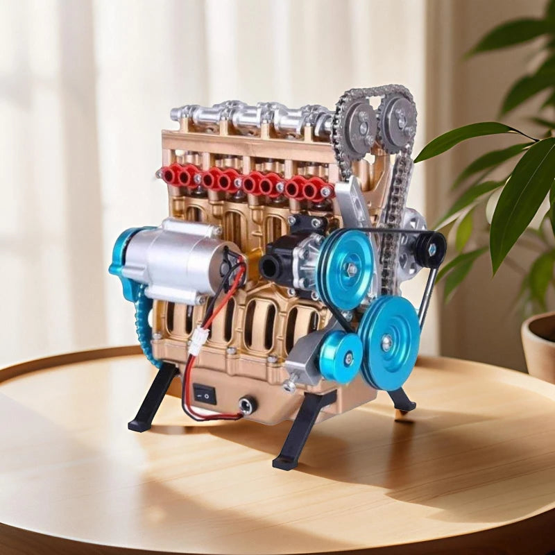 Engine Model Figurine – Resin Four-Cylinder Desktop Sculpture Resin Figurine Axl
