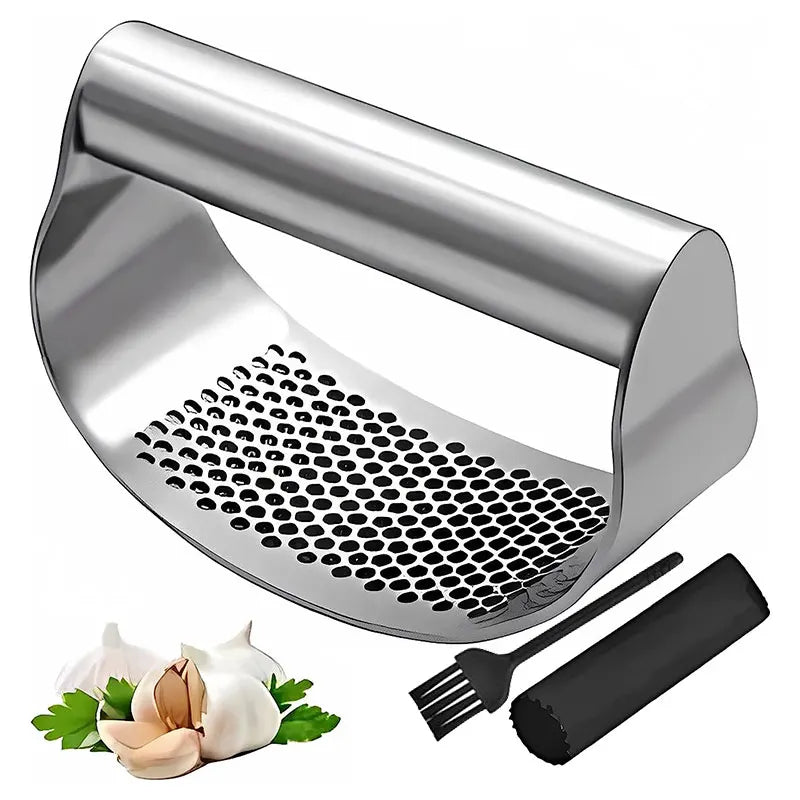 Stainless Steel Garlic Press & Ginger Crusher | PGY Kitchen Tool Garlic Press Axl