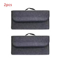 Gray Felt Car Trunk Organizer – Anti-Slip Compartment Box Car Trunk Organizer Axl 2pcs Gray