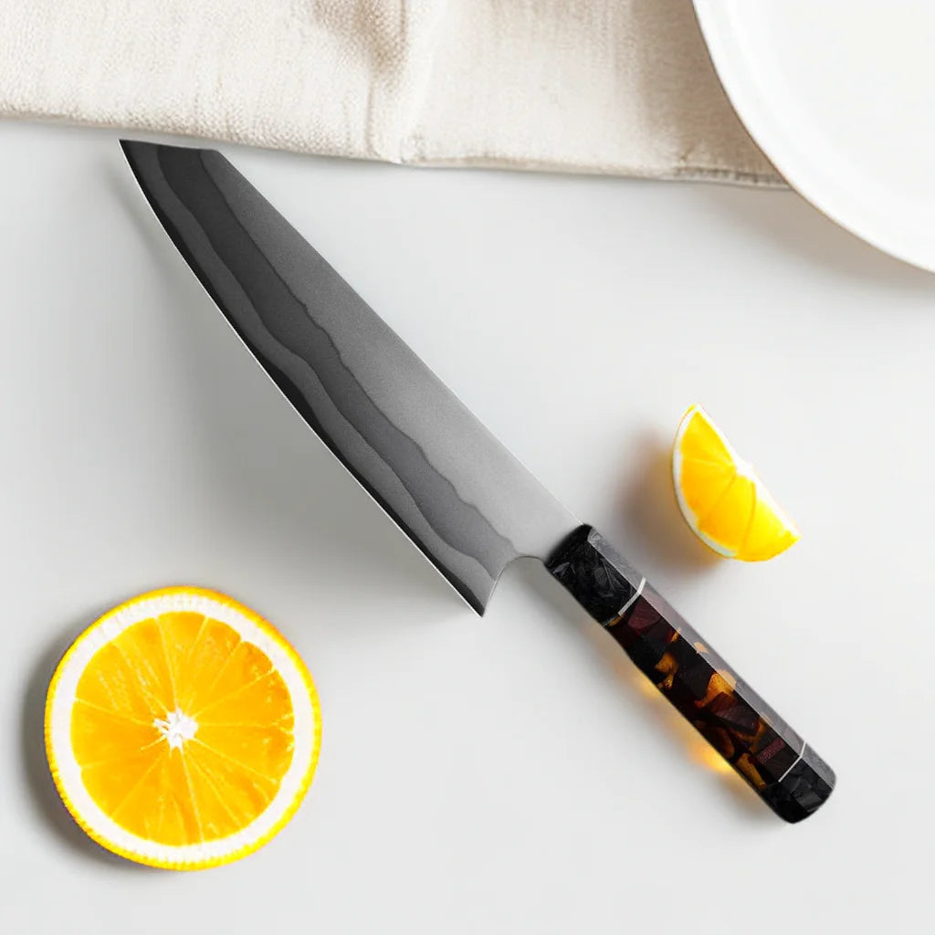 Damascus Steel Chef's Knife – Glow-in-the-Dark Resin Handle Damascus Chef's Knife Axl