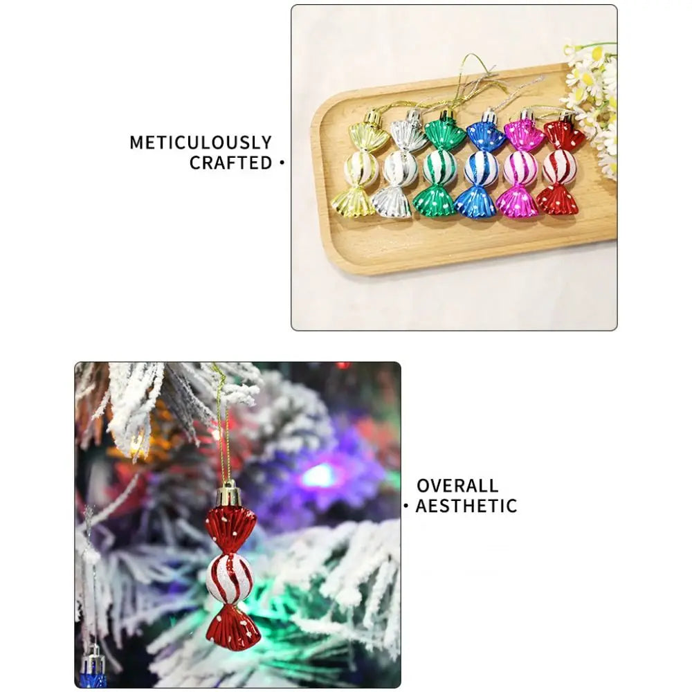 6-Pack Christmas Candy Baubles – Electroplated Tree Ornaments Christmas Ornaments Axl