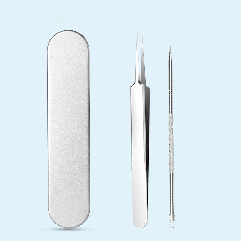 Blackhead Removal Tweezers Set – 2/3 Pcs Stainless Steel Skin Tool Skin Care Tool Set Axl Two piece box