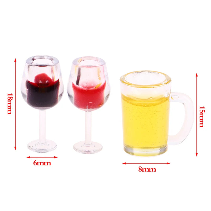 1:12 Dollhouse Miniature Wine & Beer Set – 15-Pc Resin Decor Dollhouse Miniature Set Axl