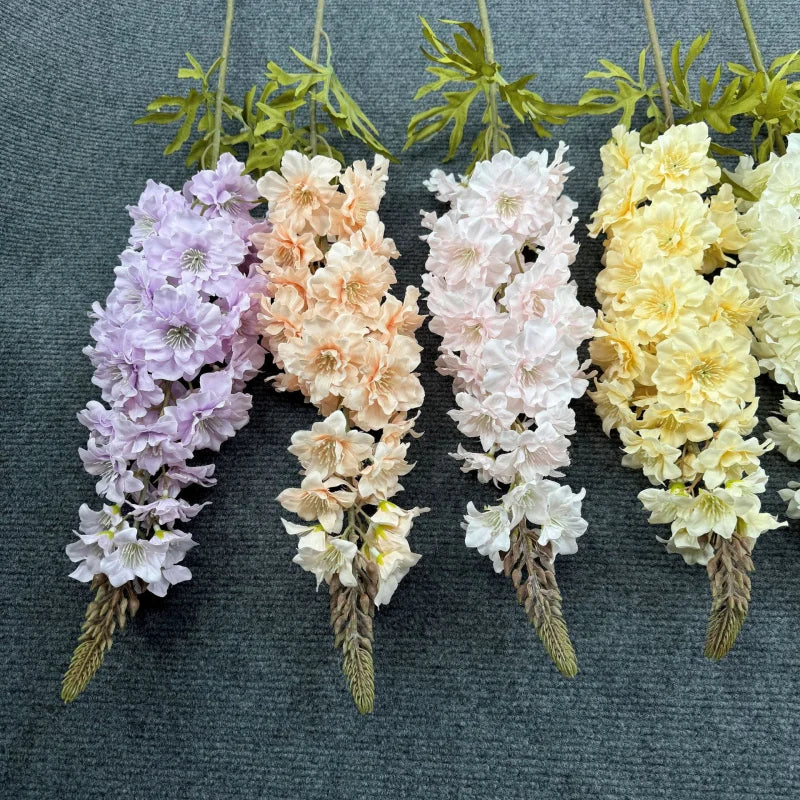 5-Pack Artificial Delphinium Flower Branches 108cm Silk Larkspur Artificial Flower Branches Axl