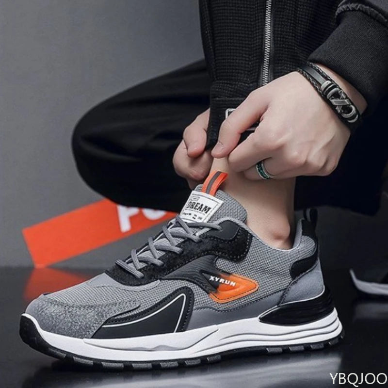 Men's Breathable Lightweight Casual Sneakers – Low Top Lace-Up Casual Sneakers Axl