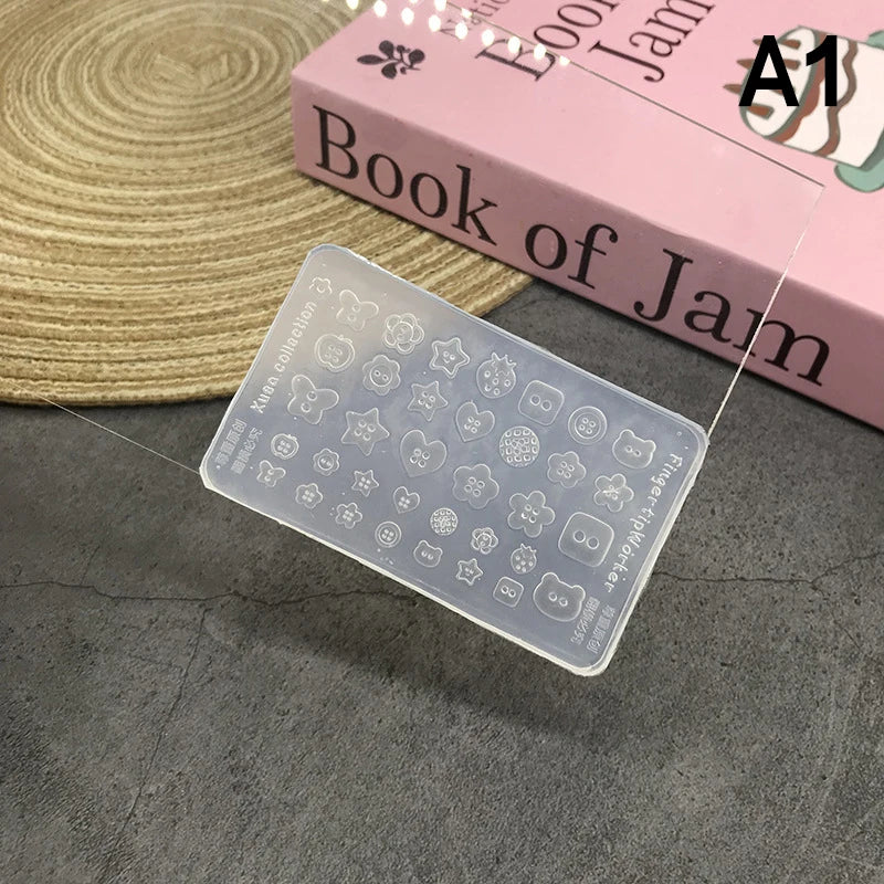 Butterfly & Key Silicone Nail Mold – DIY Manicure Stamping Tool Nail Art Mold Axl A1