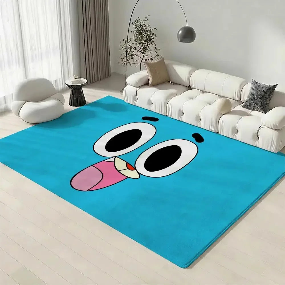 Amazing World of Gumball Flannel Floor Mat | Non-Slip Doormat Flannel Floor Mat Axl