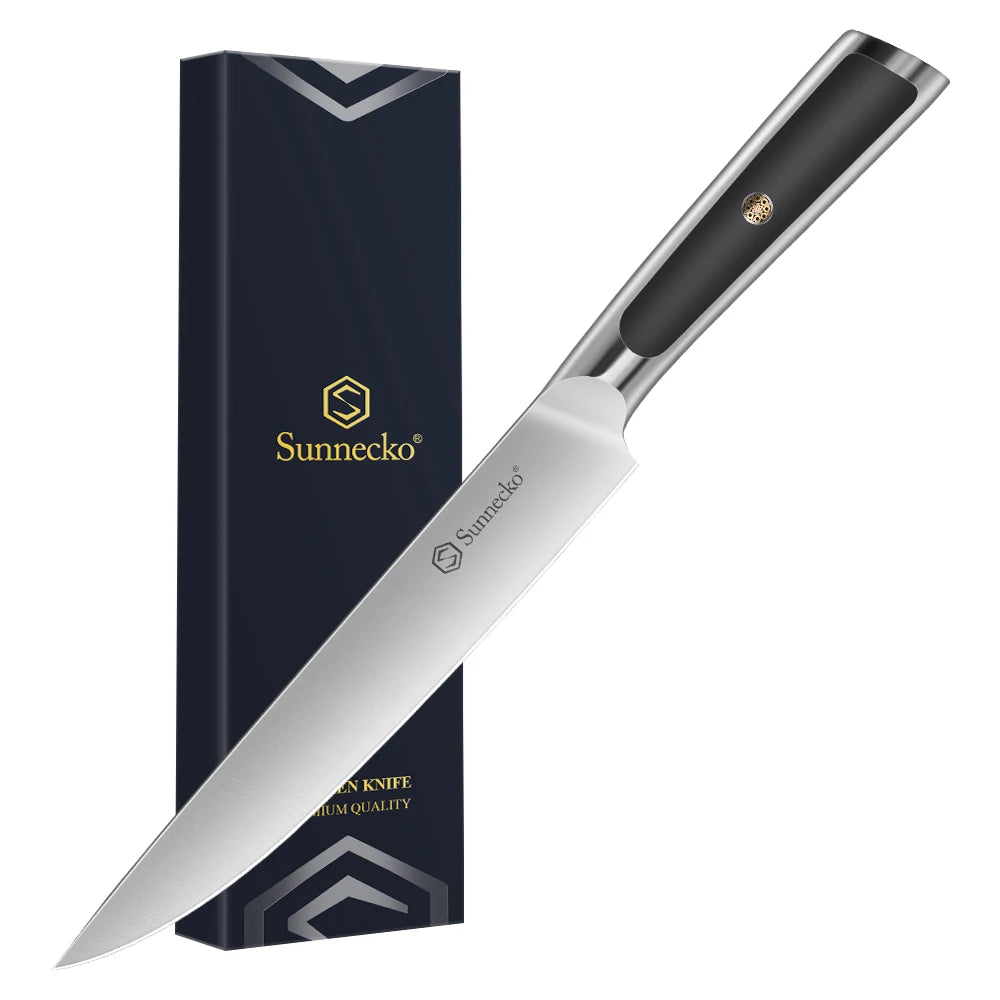 Sunnecko Japanese Chef's Knife – High-Carbon Steel, ABS Handle Kitchen Knife Set Axl 8 Inch Slicing Knife China Mainland