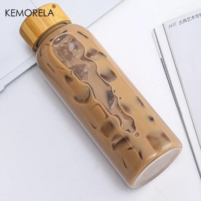KEMORELA Glass Water Bottle – Leak-Proof, Heat-Resistant 500–1000ml Glass Water Bottle Axl