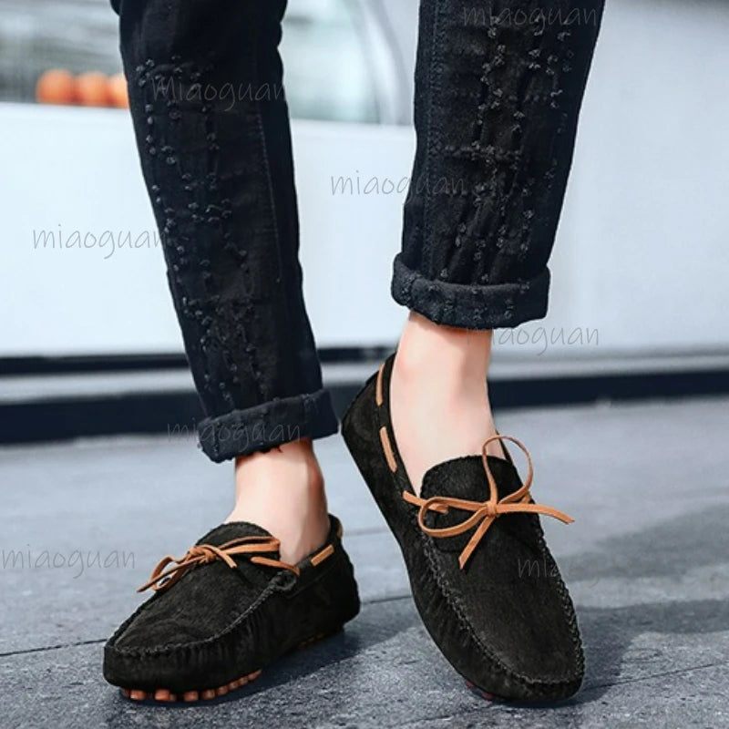 Men's Slip-On Suede Loafers – Soft Sole Casual Shoes Size 38–49 Men's Loafers Axl