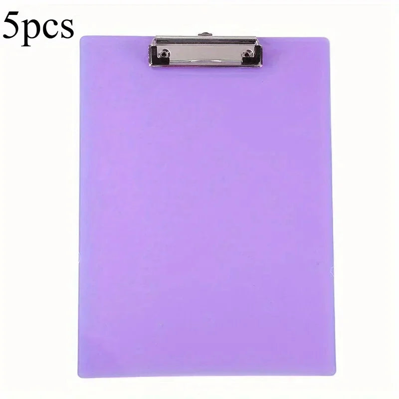 5-Pack A5 Clipboard Folder Writing Pad Holders | Kids & Office Clipboard Folder Set Axl Purple-5PCS