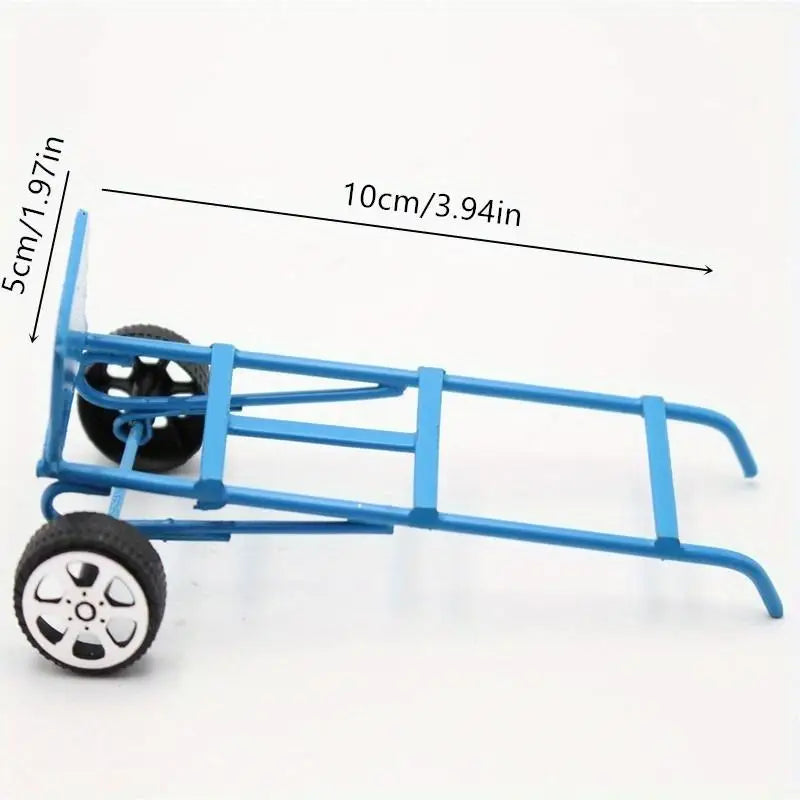 1:12 Miniature Metal Pull Cart – Dollhouse Garden Accessory Dollhouse Accessory Axl