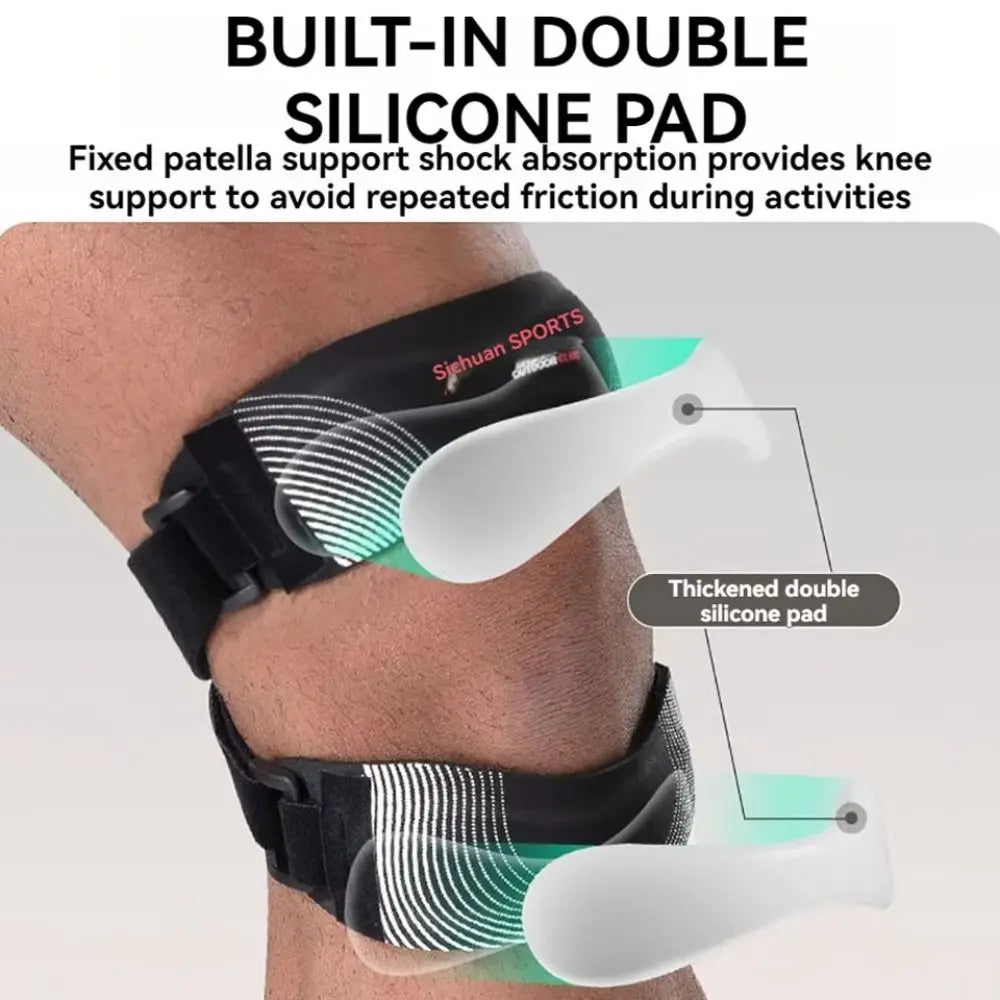 Adjustable Patella Knee Brace – Dual Silicone Pads & Support Knee Brace Axl