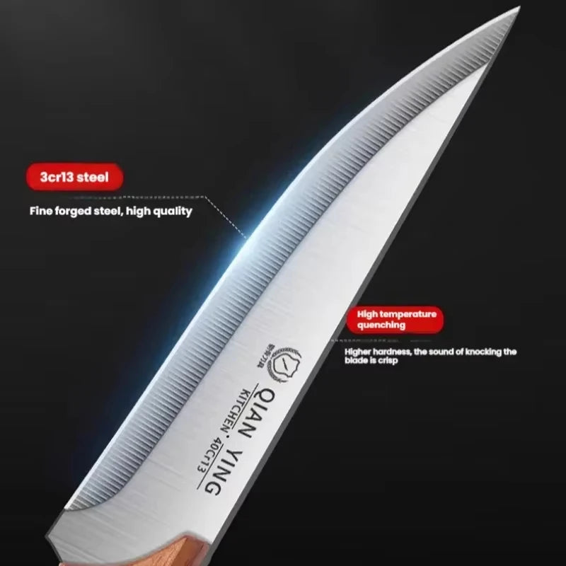 Stainless Steel Boning Knife – Sharp Butcher Knife & Wood Handle Boning Knife Axl