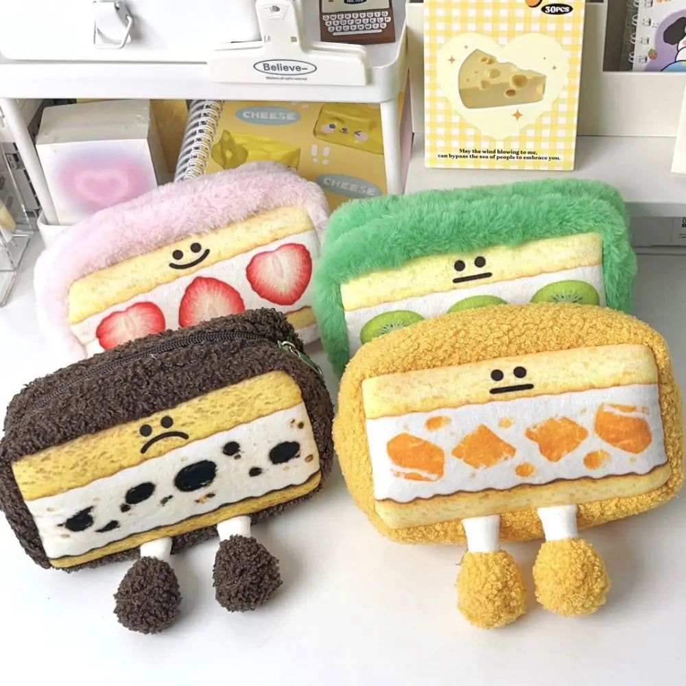 Kawaii Plush Pencil Case – Large Capacity Stationery Pouch Plush Pencil Case Axl