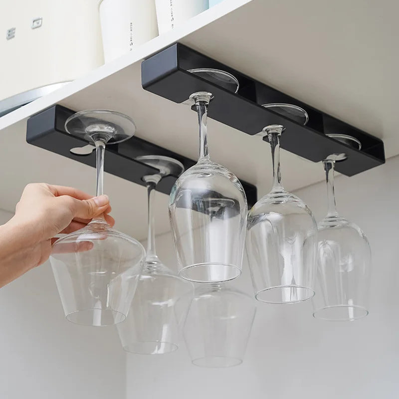 Punch-Free Wine Glass Hanging Rack – Upside Down Stemware Holder Wine Glass Rack Axl