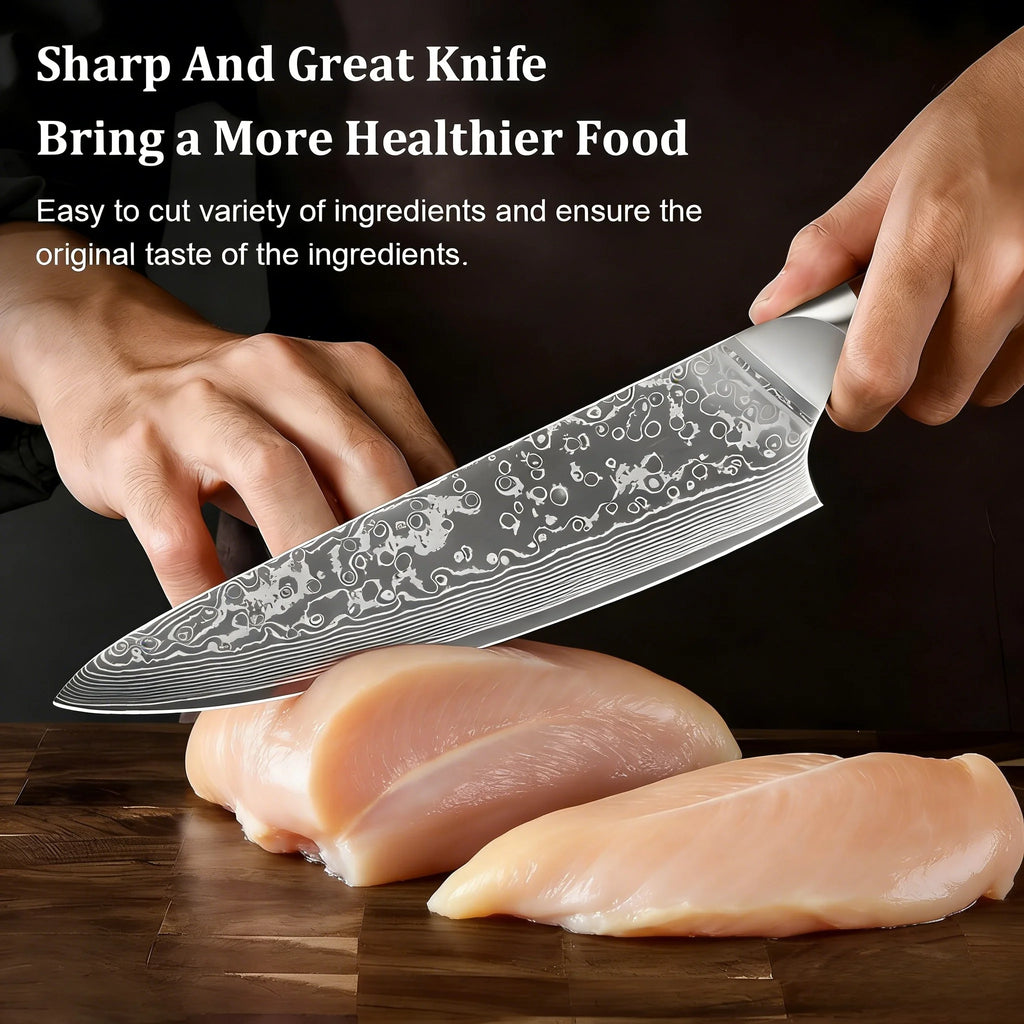 67-Layer Damascus Steel Kitchen Knife Set – 1 to 4 PCS Damascus Kitchen Knife Axl