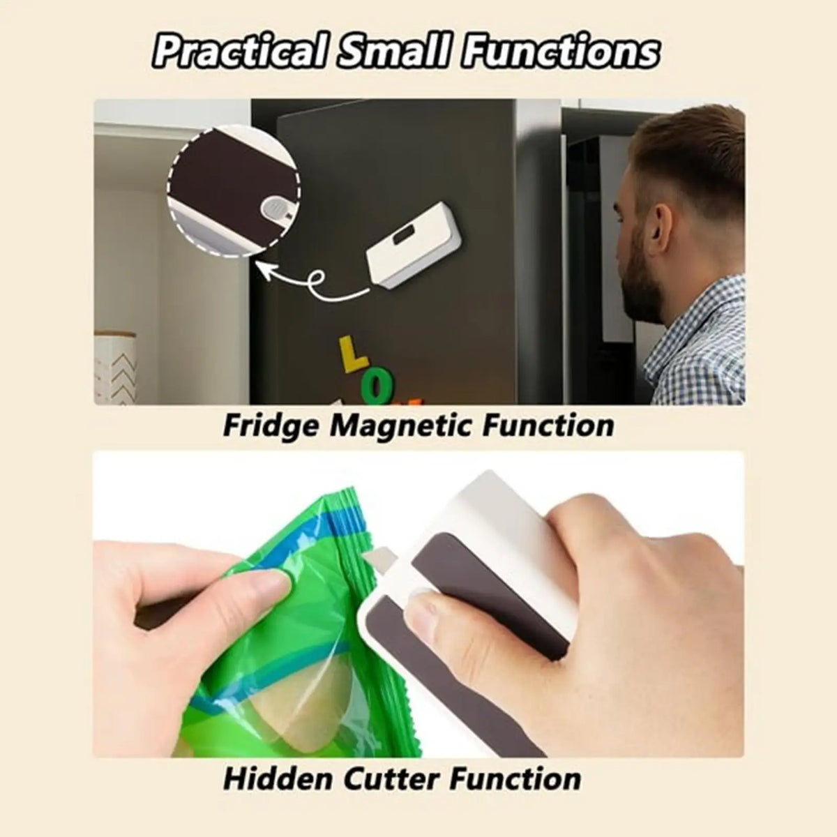 Mini Rechargeable Bag Sealer – 6 Modes, Cutter & Magnetic Handheld Bag Sealer Axl