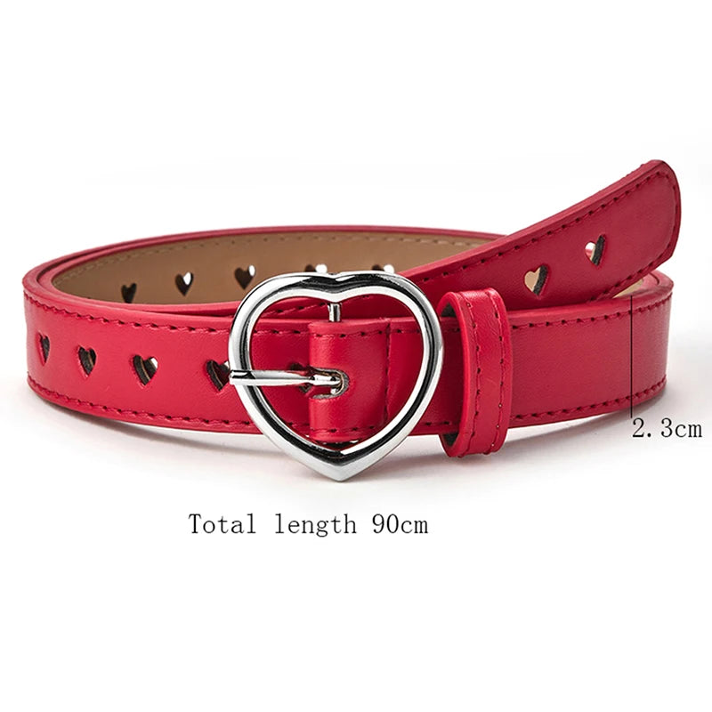 Skeleton Love Buckle PU Belt – Unisex Fashion Jeans Belt Fashion Belt Axl