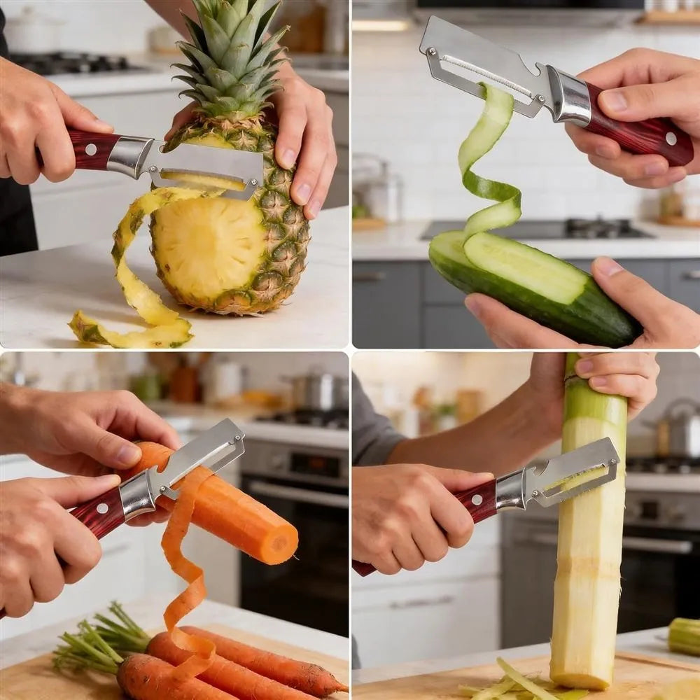 2-Pack Stainless Steel Vegetable Peeler with Bottle Opener Vegetable Peeler Set Axl