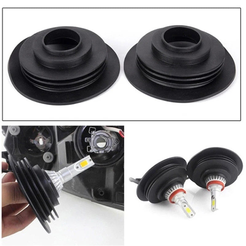 Rubber Dust Cover for Car Headlight – Universal LED Seal Cap Headlight Dust Cover Axl