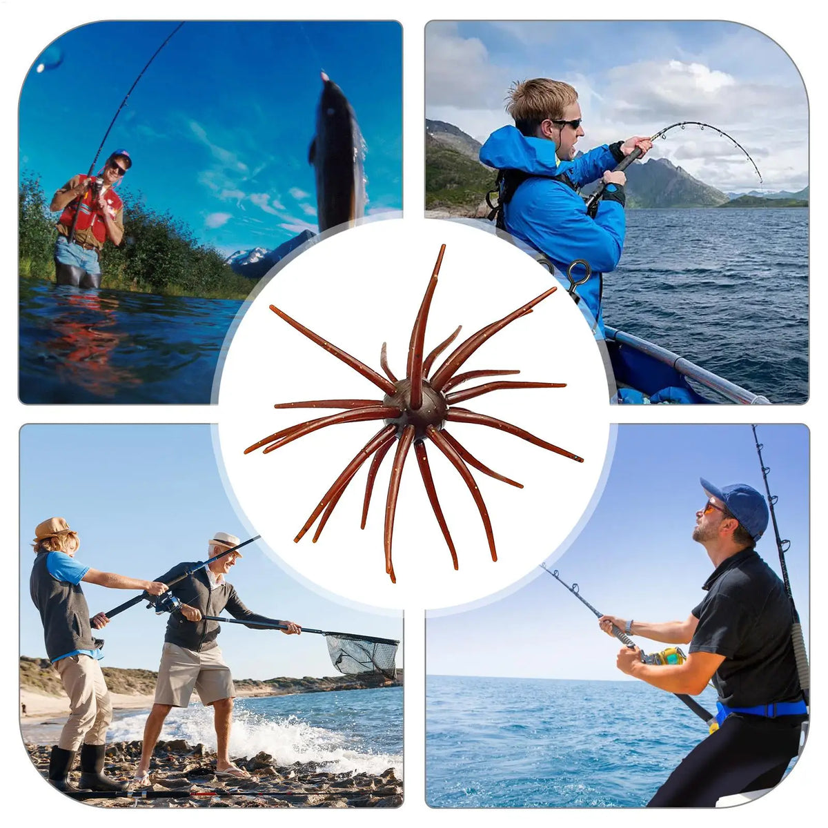 Soft Sea Urchin Fishing Lure – Fresh & Saltwater Bait Soft Fishing Lure Axl