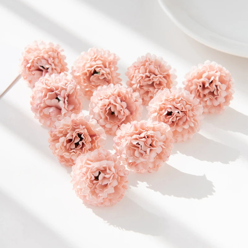 10 Mini Silk Carnation Artificial Flowers – Crafts & Home Decor Artificial Flowers Axl Pink