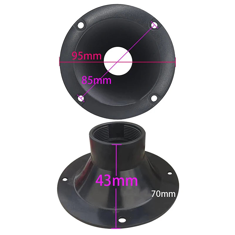 4-Inch Horn Tweeter Speaker Case – 95mm Plastic Threaded Shell Speaker Repair Shell Axl