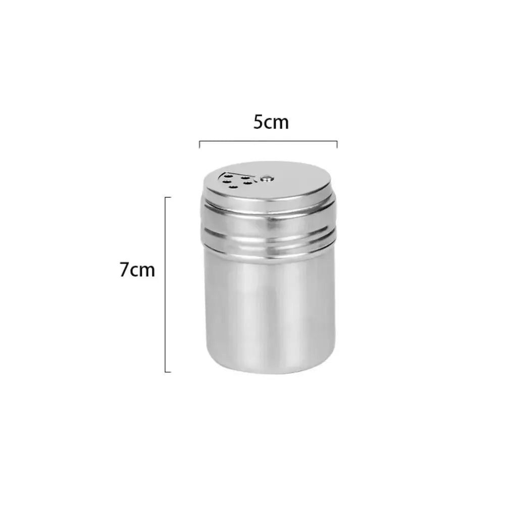 Stainless Steel Spice Shaker – Rotating Lid Salt & Pepper Jar Spice Shaker Jar Axl S-Multi-purpose