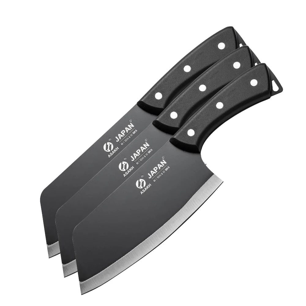 2-Pc Chinese Chef & Cleaver Knife Set – 3Cr13 Stainless Steel Kitchen Knife Set Axl 3pcs B